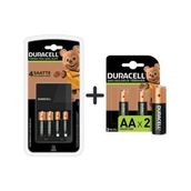 Duracell Cef 14 Şarj Aleti + 2'şer Adet Aa ve Aaa Pil ( 4 Saat Şarj Cihazı, 1 Adet) + AA 1300 mAh Piller, 2 Li Paket