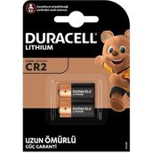 Duracell CR2 3 Volt Lityum 2'li Şarjlı Pil Uzun Ömürlü Yüksek Performanslı Kullanım