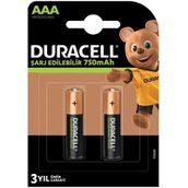 Duracell Hr03/dc2400 Aaa İnce 2li 750 Mah Şarjlı Pil-92020