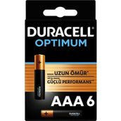 Duracell Optimum İnce Kalem 6'lı AAA Pil