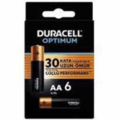 Duracell Optimum Kalın Kalem 6'lı AA Pil