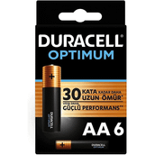 Duracell Optimum MX1500 AA 6'lı Alkalin Kalem Pil