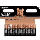Duracell Simply İnce 12'li AAA Kalem Pil