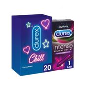 Durex Chill Karma Paket Prezervatif 20’li+ Intense Delight Bullet Titreşimli Vibratör