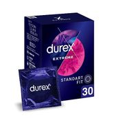Durex Extreme 30'Li Geciktiricili Ve Tırtıklı Prezervatif, Kokusuz, Lateks