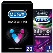 Durex Extreme Geciktiricili 20’li Prezervatif + Delight Bullet Titreşimli Vibratör