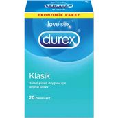 Durex Klasik 20'li Prezervatif Temel Güven Duygusu İçin Orijinal Durex