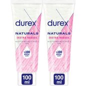 Durex Naturals Ekstra Hassas Kayganlaştırıcı Jel 2×100 ml – Kokusuz, Su Bazlı, Renksiz ve Dermatolojik Olarak Test Edilmiş