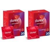 Durex Yakın Hisset İnce Prezervatif 30'lu, Standart Fit (2 paketi)
