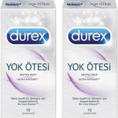 Durex Yok Ötesi Ekstra İnce Ultra Kaygan Prezervatif 10'lu x 2