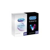 Durex Yok ötesi Ulltra Kaygan 20'li + Extreme 20'li Prezervatif