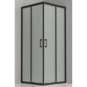Durul 120x120 cm Kare Siyah Profil Buzlu Cam 5 mm H:190 Duşakabin