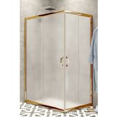 Durul 70x120 cm Kare Altın 5 mm Buzlu Cam 190 cm Yükseklik Duşakabin