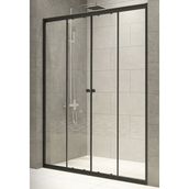 Durul Ön Cephe 4 mm Siyah Şeffaf 104x180 cm Duşakabin