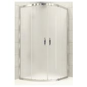 Durul Oval Siyah Çizgi Buzlu 5 mm Yükseklik 190 cm 100x100 cm Duşakabin