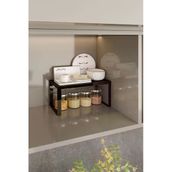 Durusilya Mobilya Metal Dolap Içi Raf Düzenleyici Küçük Boy Tezgah Üstü Düzenleyici Siyah Renk Metal Organizer