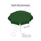 Düvenci Toptan Yeşil Plaj Şemsiyesi 200 cm Çap /10 Telli, Polyester Kumaş