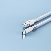 Dvip L14 1 mt Beyaz 6A 110W Fast Charging USBA to Type-C Data ve Hızlı Şarj Kablosu