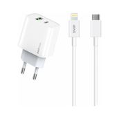 Dvip N35 2.4 A Beyaz Type-C to Lightning Kablolu Hızlı Şarj Aleti Set