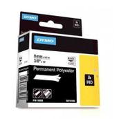 Dymo 18508 Rhino Pro Şeffaf Siyah 9 mm x 5.5 mt Sabit Polyester Şerit