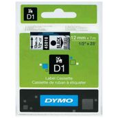 Dymo 720500-45010 D1 Şeffaf-Siyah 12x7 m Şerit