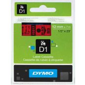 Dymo 720570-45017 D1 Kırmızı-Siyah 12x7 m Şerit