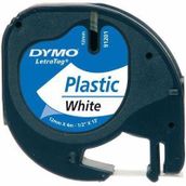 Dymo 91201 12 mm 4 m Beyaz Letratag Plastik Etiket