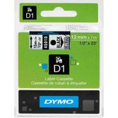 Dymo D1 45010 Şeffaf-Siyah 12mm x 7m Yedek Şerit