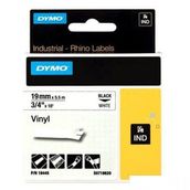 Dymo Rhinopro 18445 Beyaz-Siyah 19 mm 5.5 m Renkli Vinil Şerit