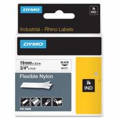Dymo RhinoPro 18489 Beyaz-Siyah 19mm x 3.5m Naylon Şerit