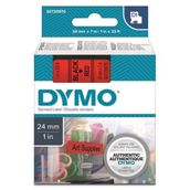 Dymo S0720970 Kırmızı-Siyah 24mmx7m D1 Etiket
