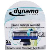 Dynamo 2'li Yedek 3 Bıçaklı Mach 3 Uyumlu Sistem Tıraş Bıçağı