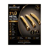 DYZSTAR 3'lü Metal Klasik Saç Tokası Gold Renk 9 cm Kadın Saç Aksesuarı