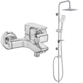 E.C.A Niobe Banyo Bataryası ve T-may Banyo Belen Tepe Krom Duş Takımı Seti