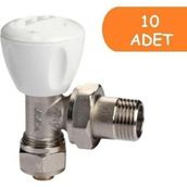 E.C.A. RV3 1/2 10 Adet Pex Petek Havlupan Vanası Köşe Radyatör Valfi