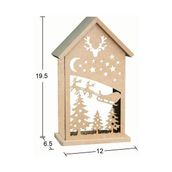 E Hobici Ahşap Yılbaşı Süsü T-Light Mumluk YB27
