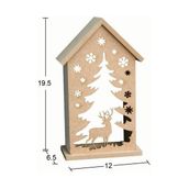 E Hobici Ahşap Yılbaşı Süsü T-Light Mumluk YB28