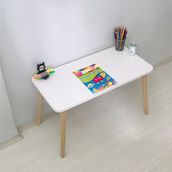 E-Koc Wood Design Lilyum Çoçuk Etkinlik Masası ,montessori Aktivite Çalışma Masası - Beyaz