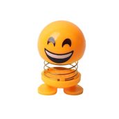 e-life shop Kahkaha Atan Emoji Smile Zıp Zıp Kafa 8 cm Araba Torpido Süsü Masaüstü Dekoratif Figür Pasta Süsü