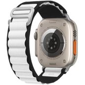 E2M Apple Watch 38-40-41 mm KRD-26 Alpine Çift Renkli Beyaz Kordon