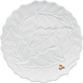 Easy Life Holly & Berries Beyaz 20 cm Porselen Pasta Tabağı