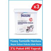 Easyway 230'lu Beyaz Sabun Kokulu Kova Islak Mendil (3 adet)