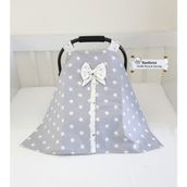 Ebabynest Big Star Serisi Gri Beyaz Puset Örtüsü - 0 - 13 kg - Renkli