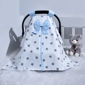 Ebabynest Big Star Serisi Mavi Puset Örtüsü - 0 - 13 kg - Renkli