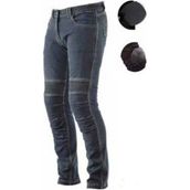 Ebakbak Motosiklet Pantolonu Likralı Esnek Kumaş Korumalı Kevlar Kot Motor Pantolon Blue Jean - XL