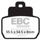 EBC SFA425 Organik Piaggio X9 250 Arka Fren Balatası
