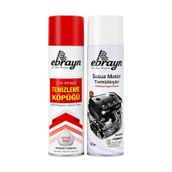 Ebrayn Çok Amaçlı Temizleme Köpüğü & Susuz Motor Temizleyici Sprey Seti (2'li Bakım Seti)