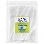 Ece Eko Beyaz 100'lü Plastik Çatal