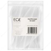 Ece Eko Beyaz 100'lü Plastik Kaşık