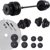 Ecgspor 45 kg Vinyl Halter Dambıl Seti Fitness Seti Ağırlık Seti